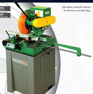 Perris 350 Manual Operated Aluminum Saw, Compound Miter Aluminum Saw, Pheumatic Clamping Available