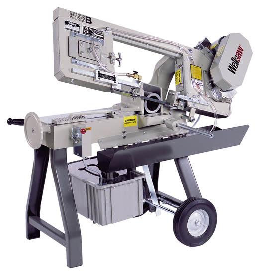 The MODEL 58B METAL CUTTING BAND SAW is designed for efficient performance. Our largest portable saw, the 58B offers the flexibility of both horizontal and vertical sawing plus it is completely portable.    Choose either Wet cutting or Dry cutting models.