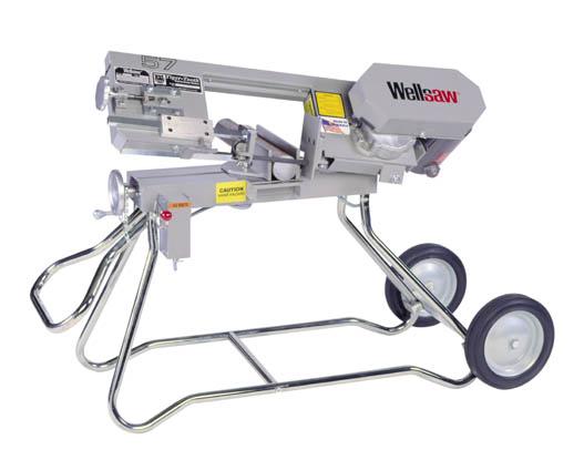 Portable, versatile and strong for service in the field. Sawing in either horizontal or vertical positions Wellsaw 57 bandsaw