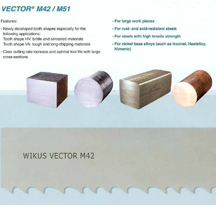 wikus vector m42/m51 bandsaw blades